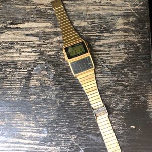 casio old school gold watch